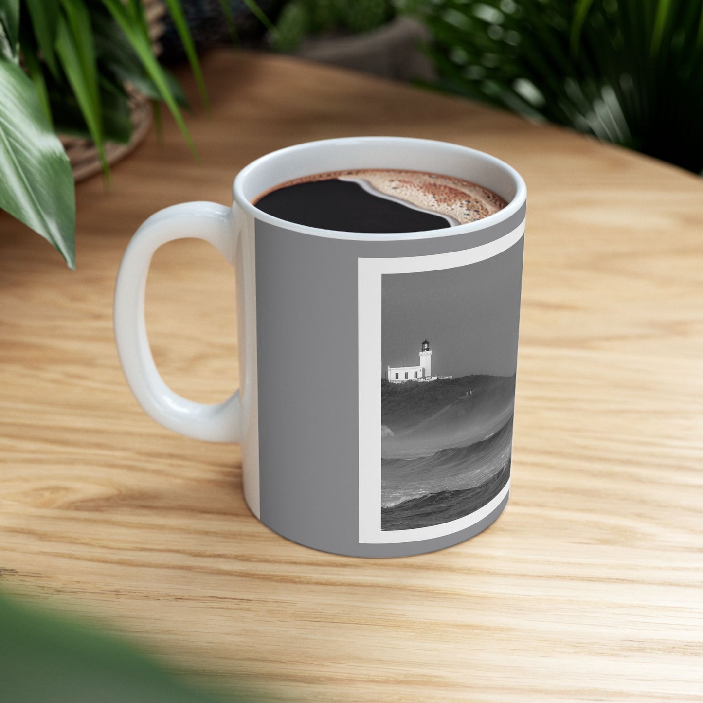 LIGHTHOUSE & WAVES (ARECIBO P.R.) CERAMIC MUG